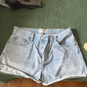 Agolde Women's Sky Blue Jean Shorts